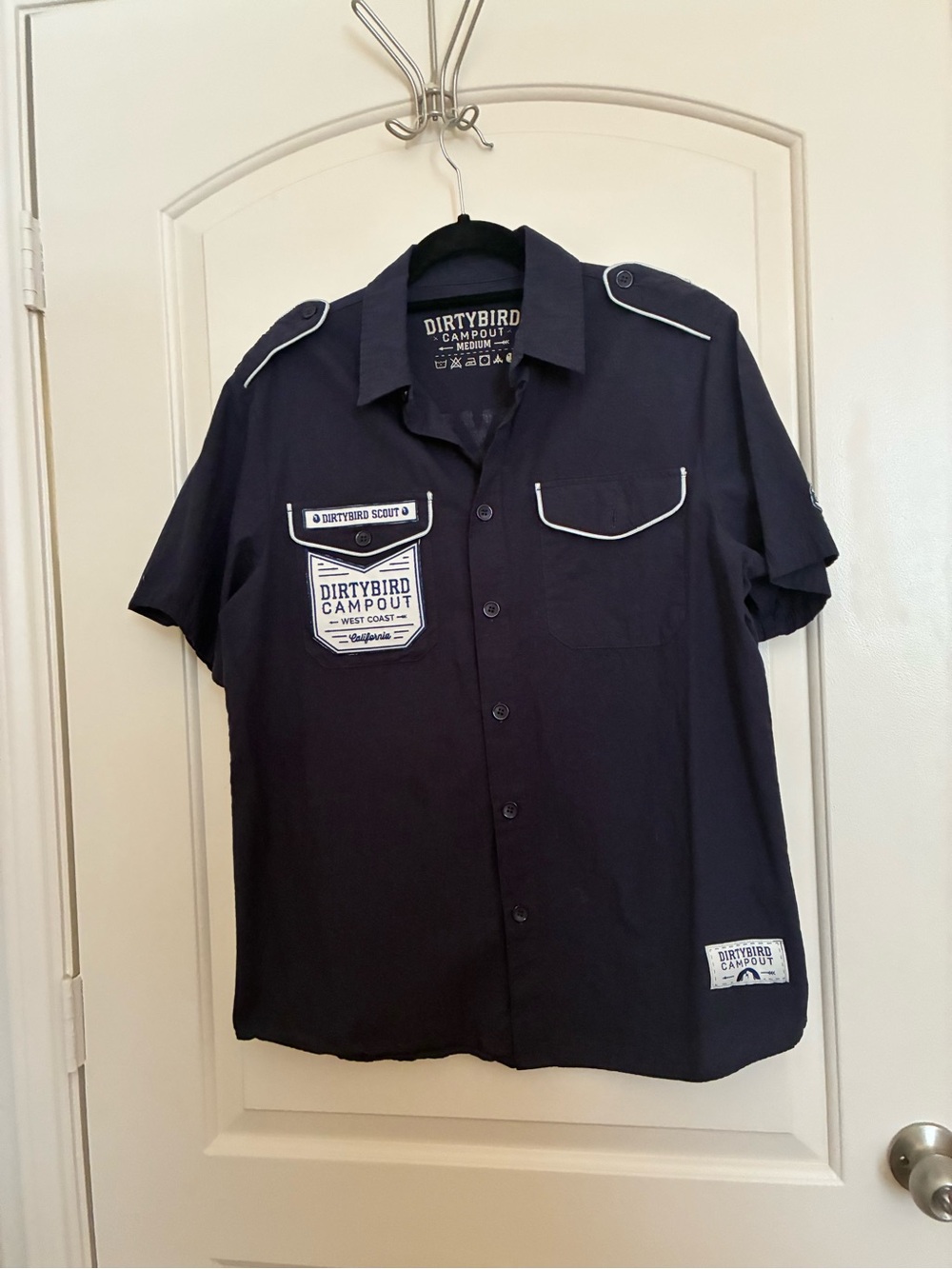 Dirtybird Campout Women’s Short Sleeve Navy Patch Shirt